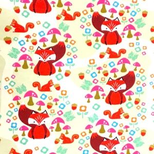 Designer Fabric by Riley Blake, FOX PRINT FABRIC/Jersey Knit